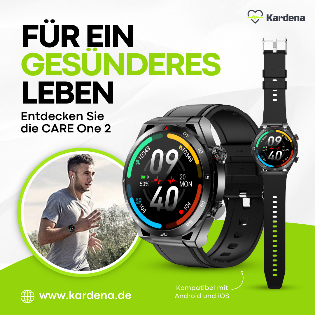 Kardena CARE One 2 - 2025 Premium Smartwatch mit KI Assistenz