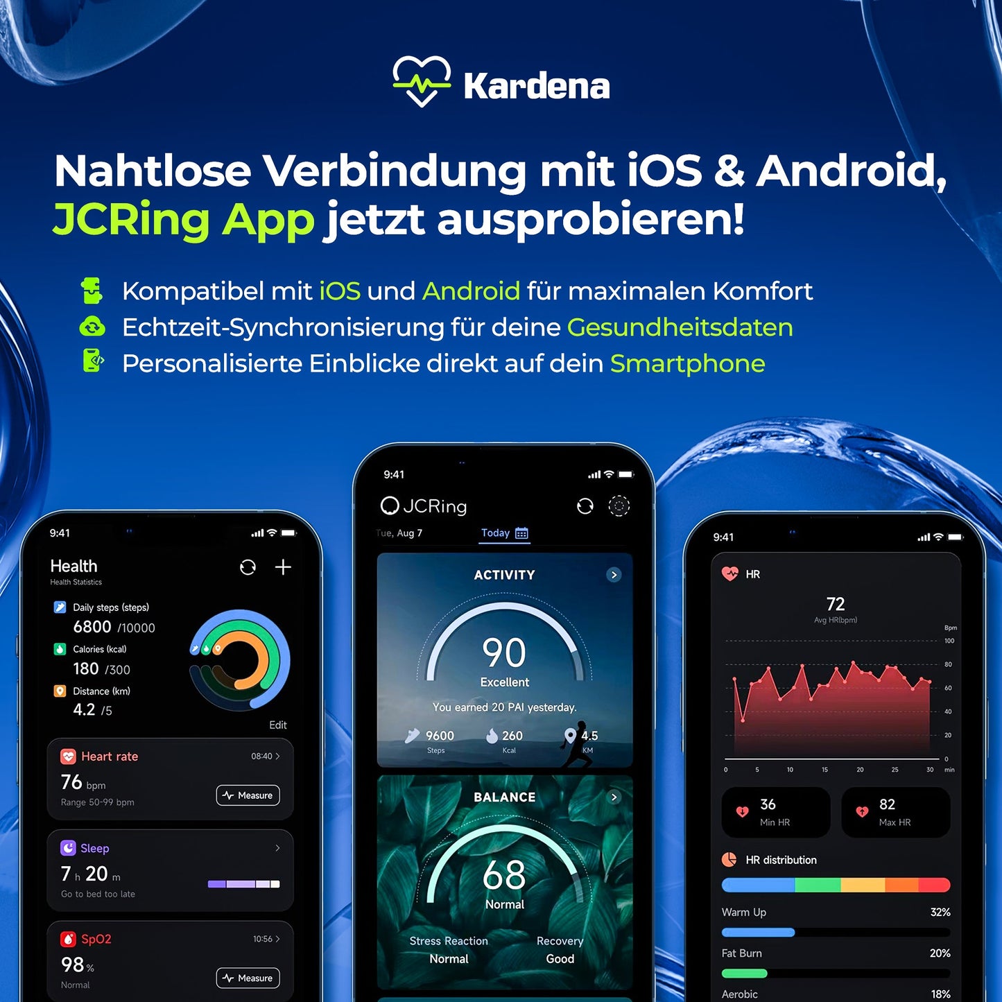 Kardena CARE Life 2 (Gesundheitsring ohne Abo)